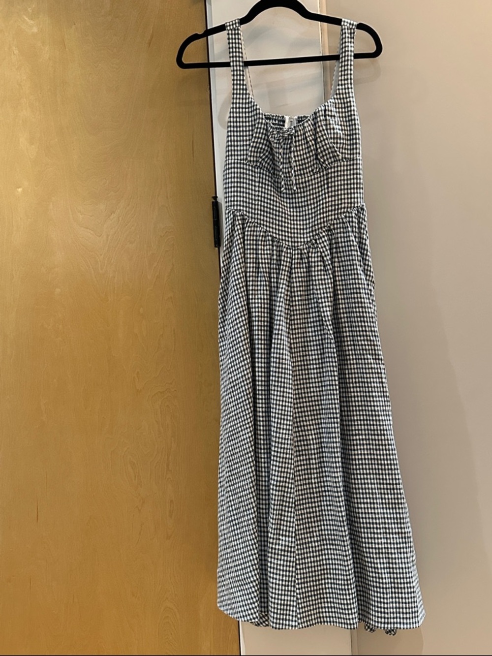 Reformation Women’s Linen Blue & White Gingham Dress - Sleeveless Midi - Picture 6 of 10